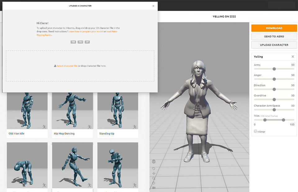 adobe fuse work with mixamo
