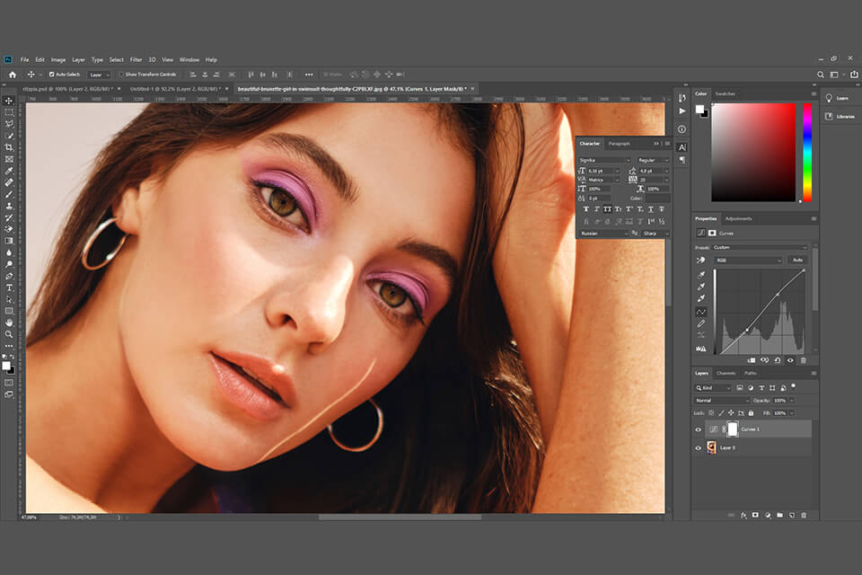 giao diện photoshop