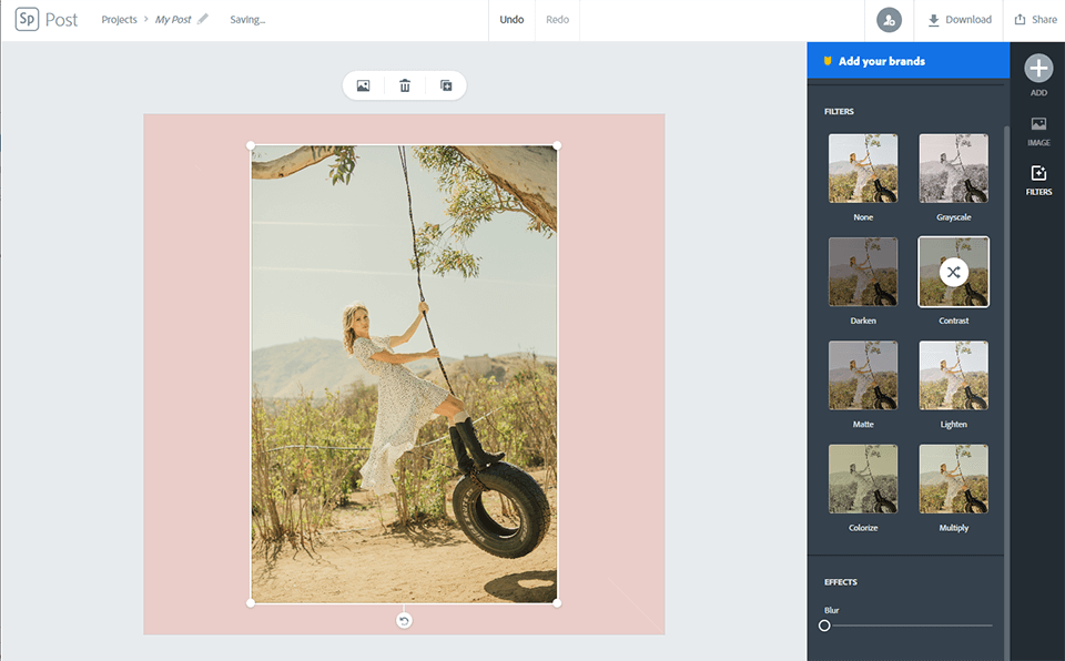 أدوبي سبارك واجهة برنامج الرسوم المتحركة للصور