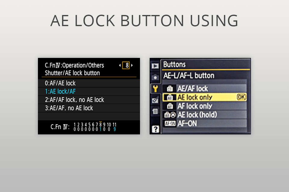 ae lock button spot metering