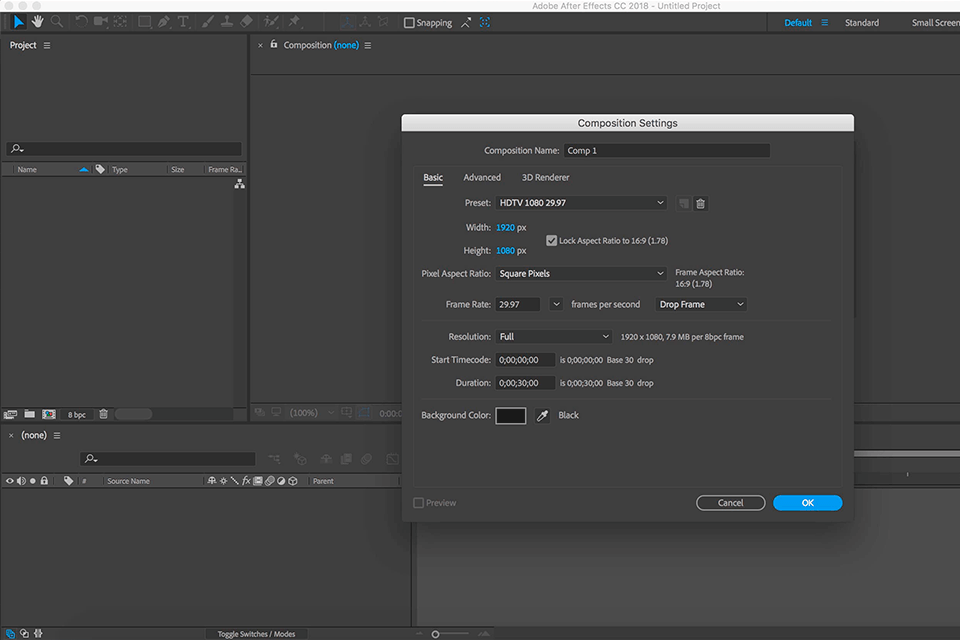 after effects CC interface