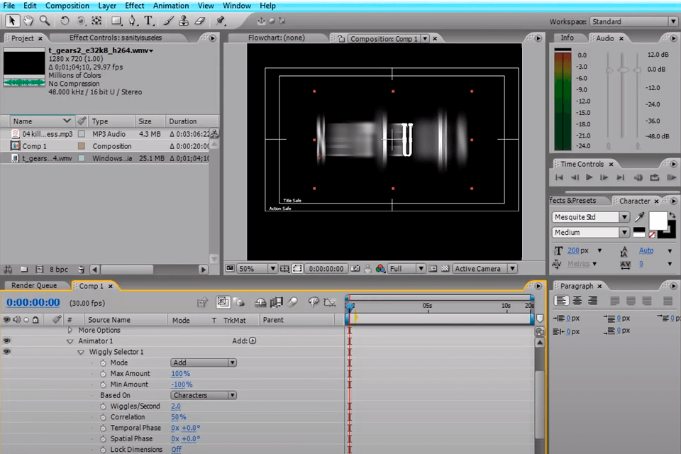 after effects CS3 interface