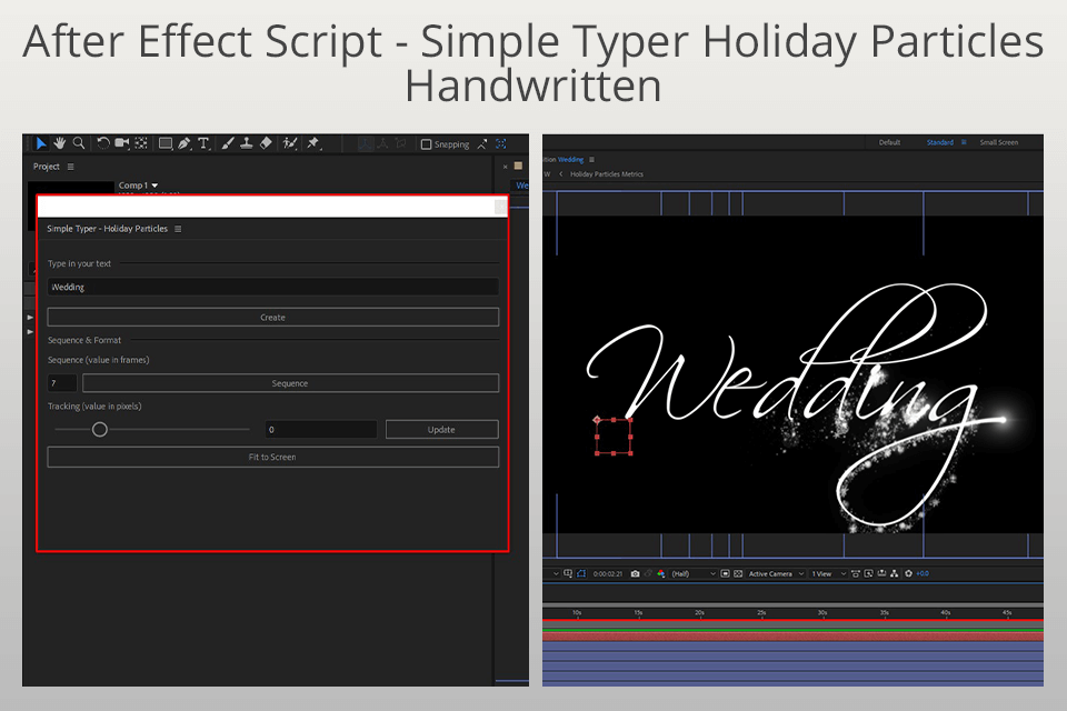 handwritten typeface after effects script
