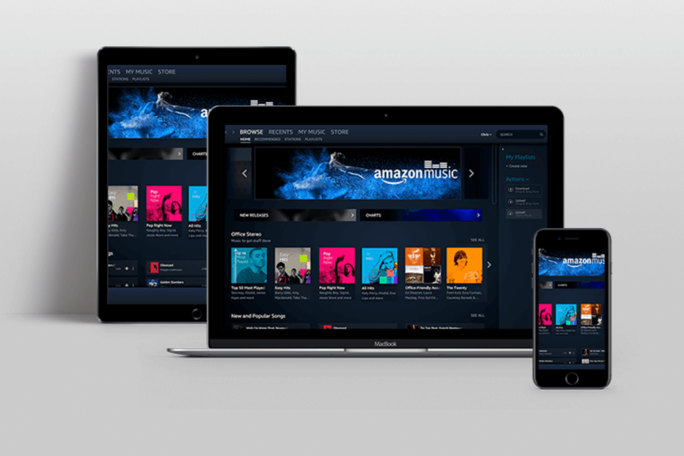 amazon hd music interface ios and mac