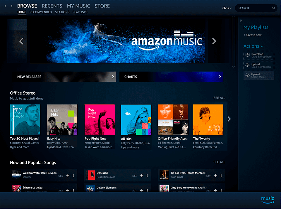 amazon music hd interface
