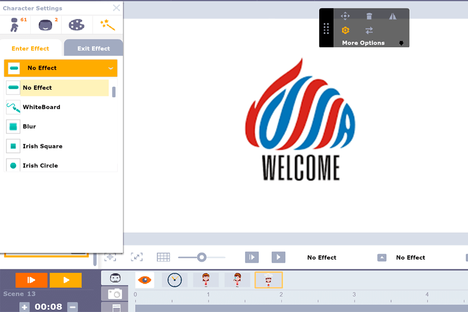animaker logo animation software interface