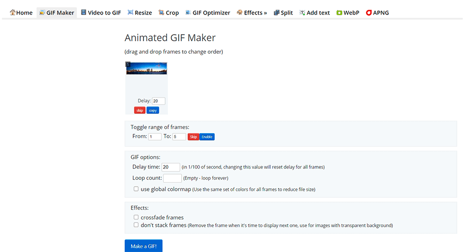 animierte gif maker fotoanimationssoftwareschnittstelle