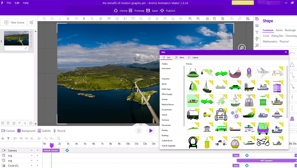 animiz fotoanimationssoftware-schnittstelle