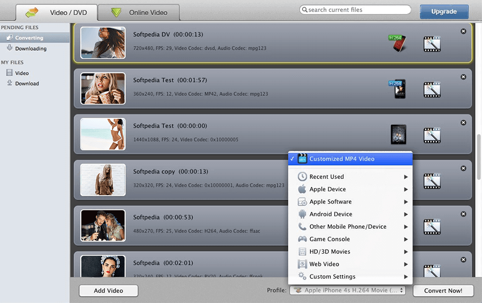 any video converter video optimizer interface