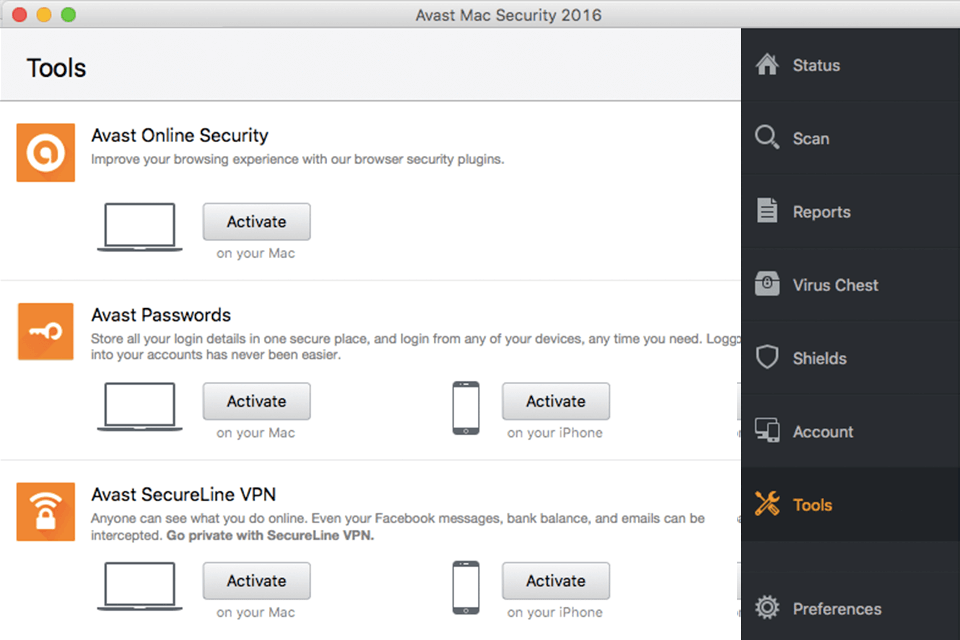 avast security for mac best mac antivirus software interface