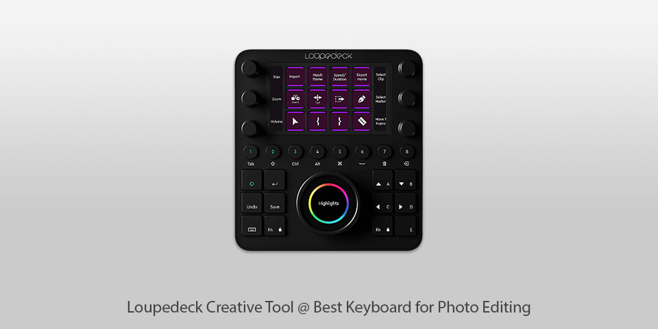keyboard for photo editing loupedeck creative tool