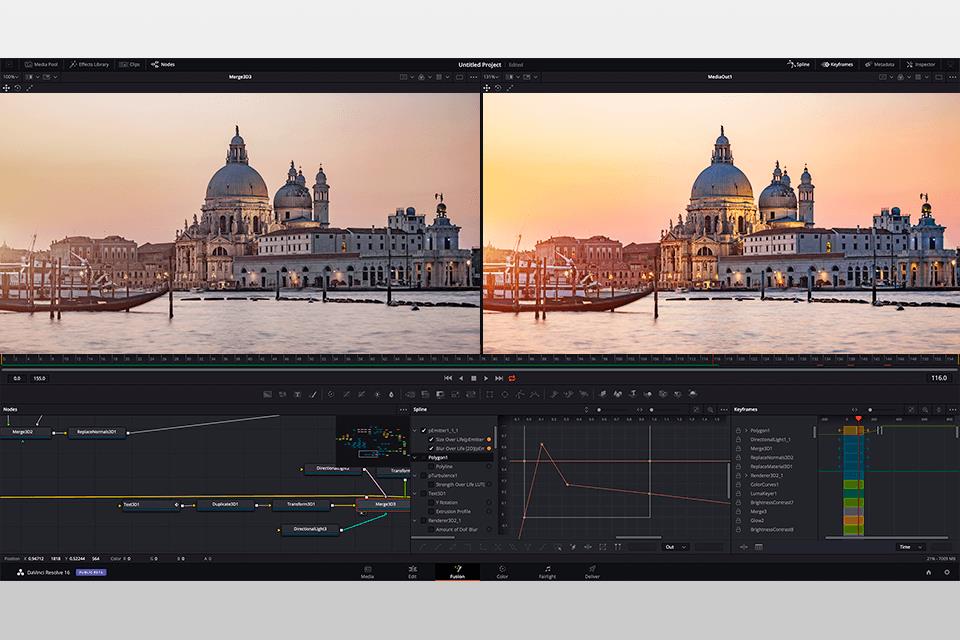 blackmagic彩色软件界面