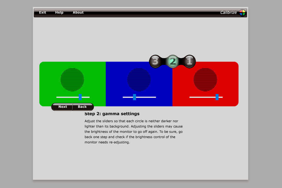 calibrize color calibration interface