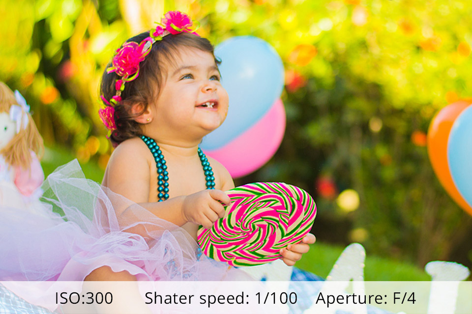 camera settings for birthday photography