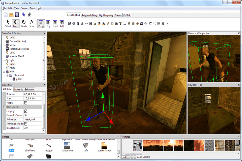 coppercube 5 free game making software interface