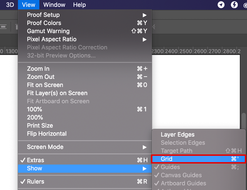 creating photoshop grid