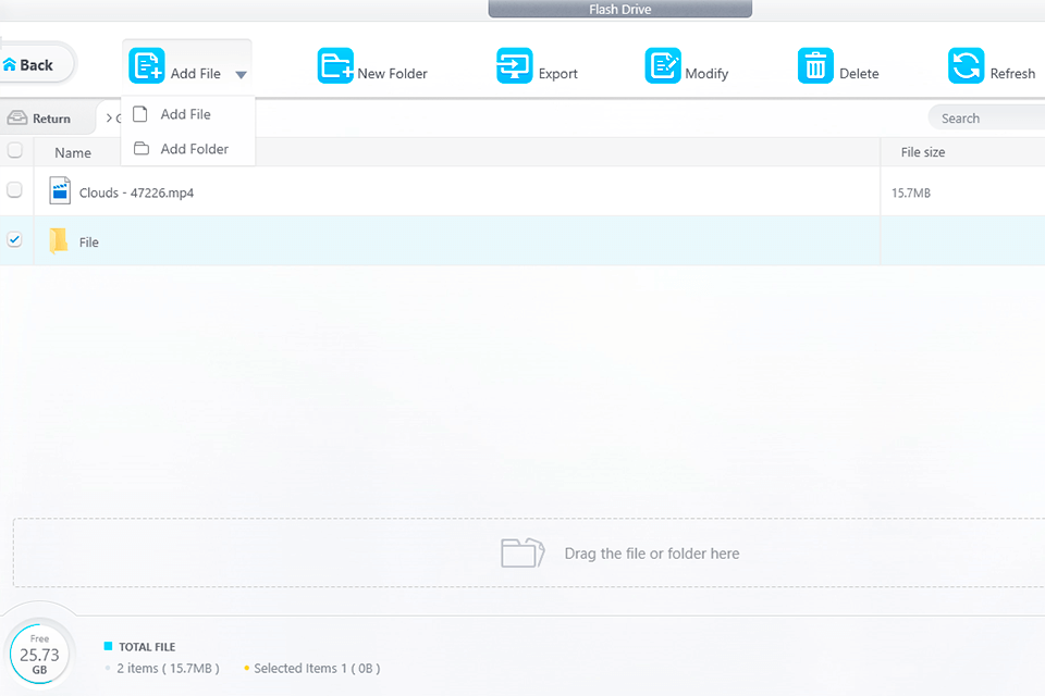 dearmob iphone manager flash drive function