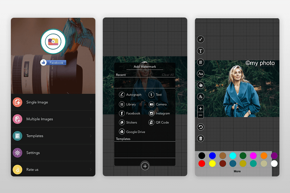 ezy watermark lite watermark app interface