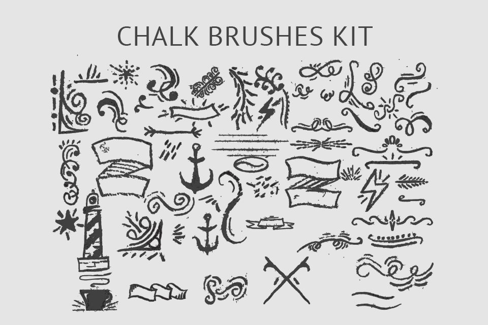 free illustrator chalk brush kit