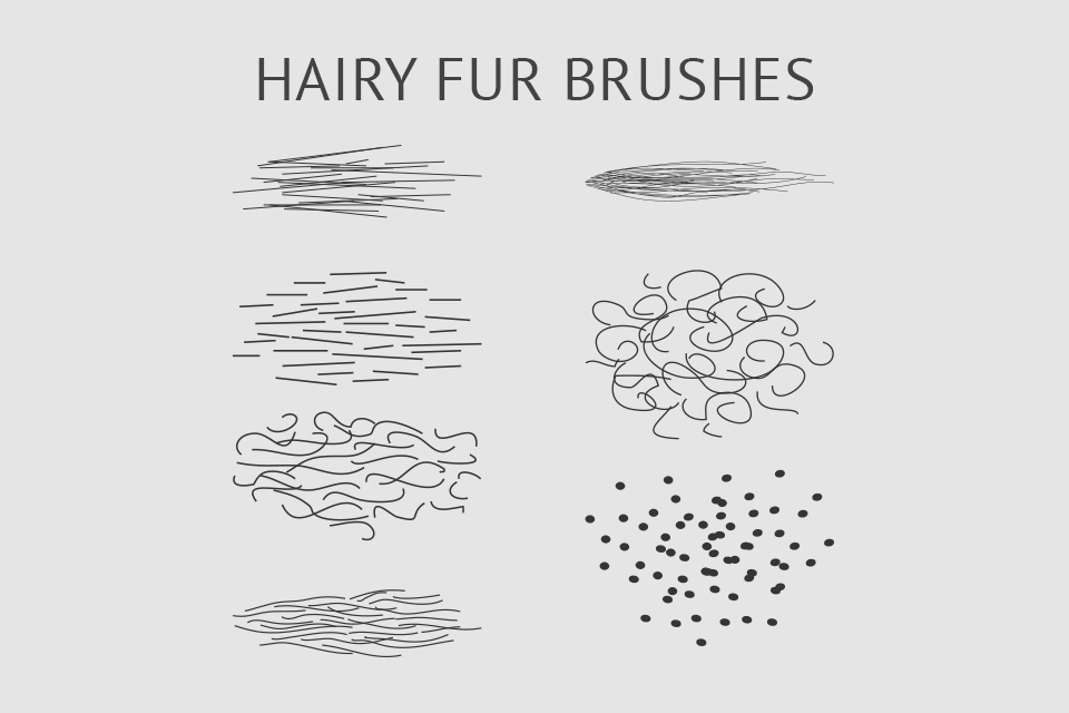 free illustrator hairy fur brushes