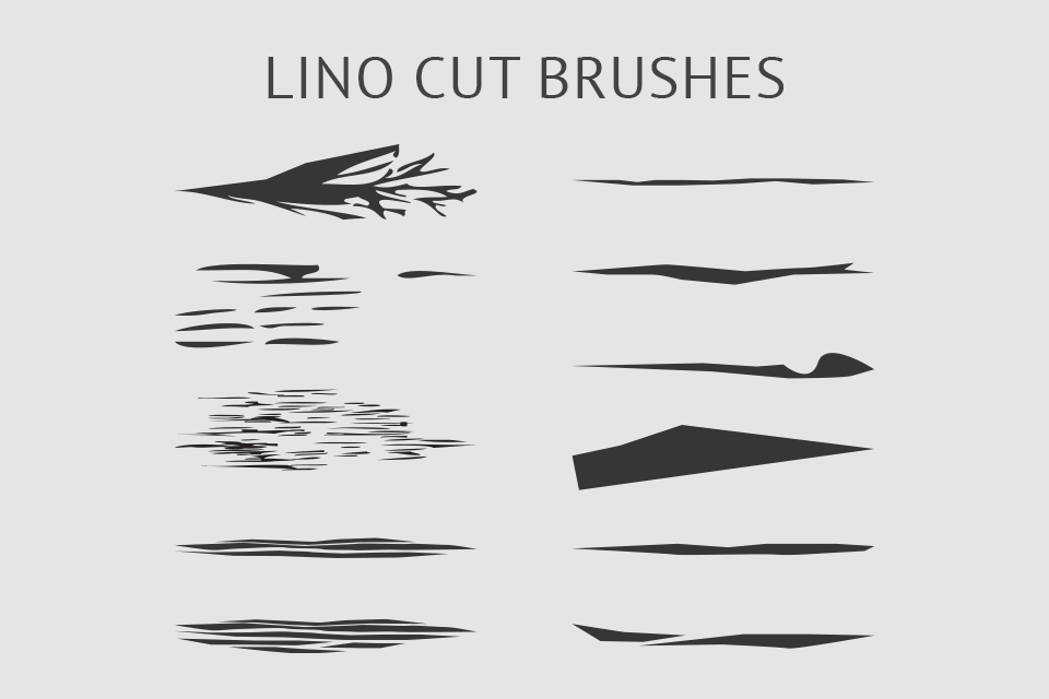 free illustrator lino cut brushes