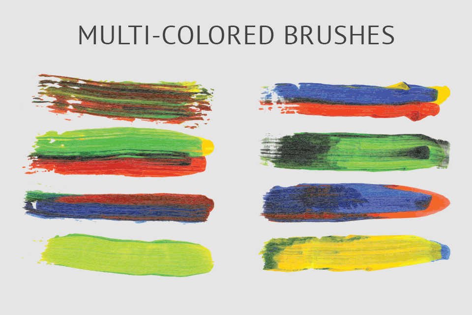 free illustrator multi-colored brushes