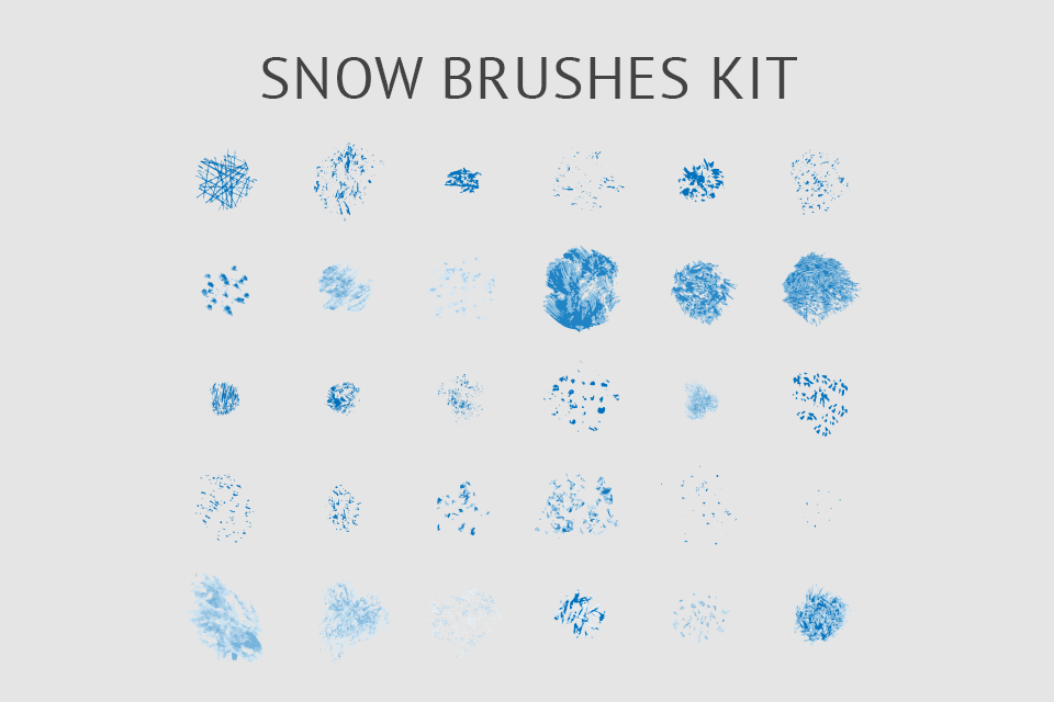 free illustrator snow brushes