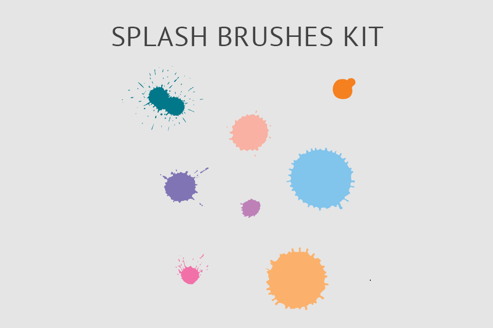 free illustrator splash brush kit