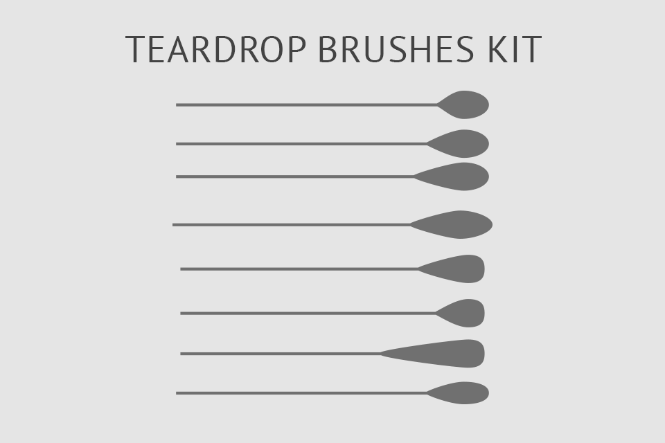 free illustrator teardrop brush