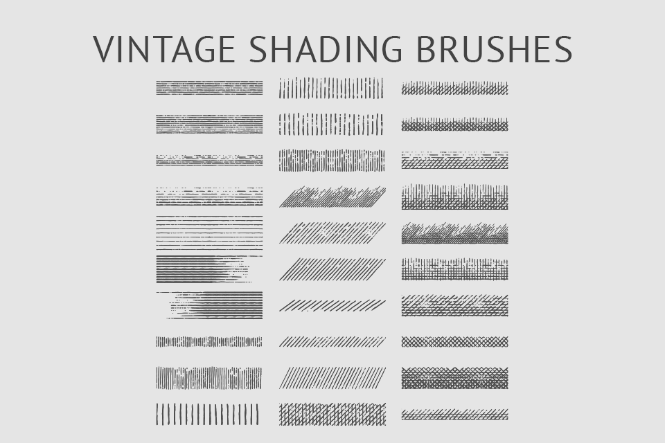 free illustrator vintage shading brushes