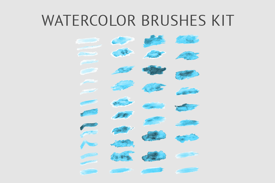 free illustrator watercolor brushes kit