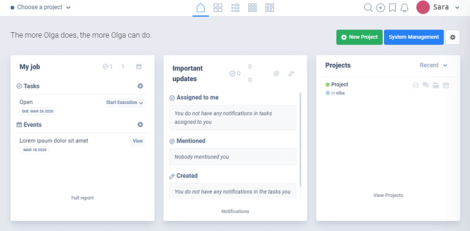 freedcamp interface
