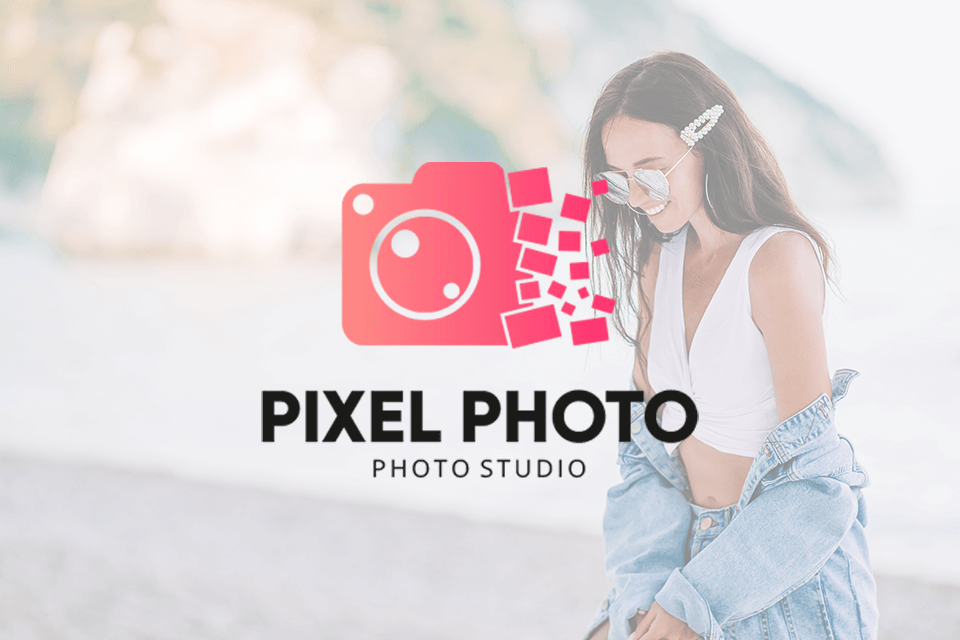 gradient camera logo template