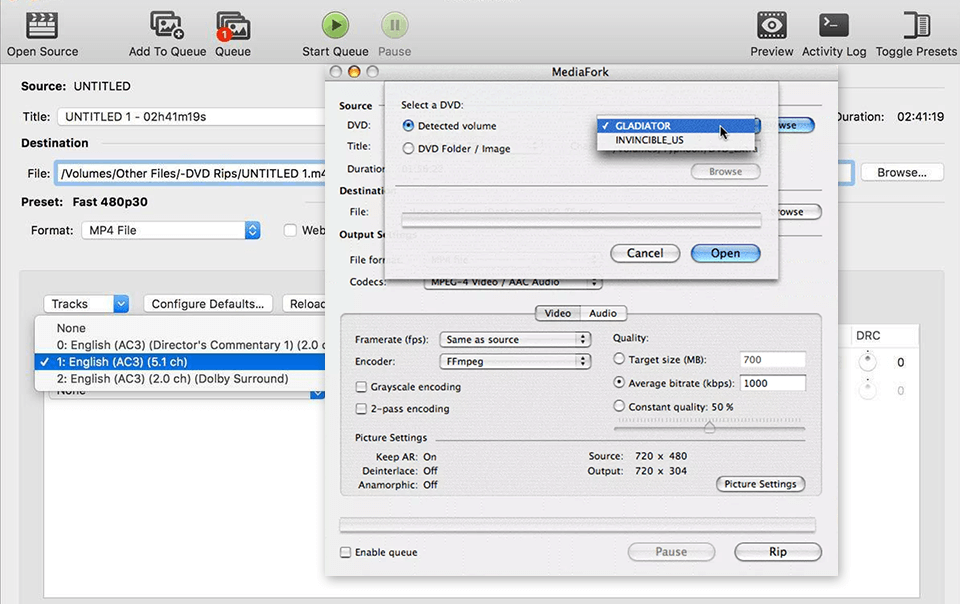 handbrake video optimizer interface