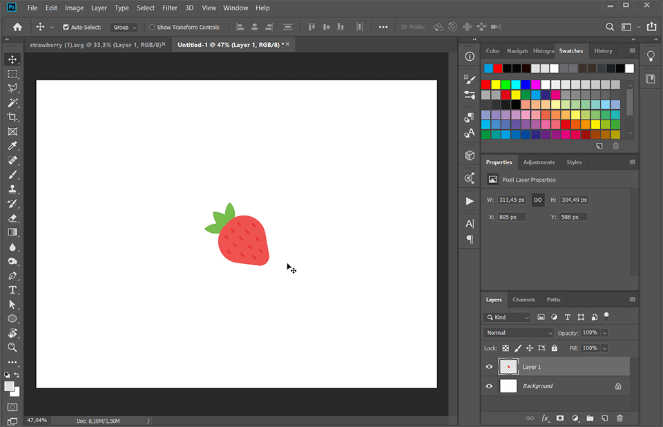 how to resize a layer in photoshop