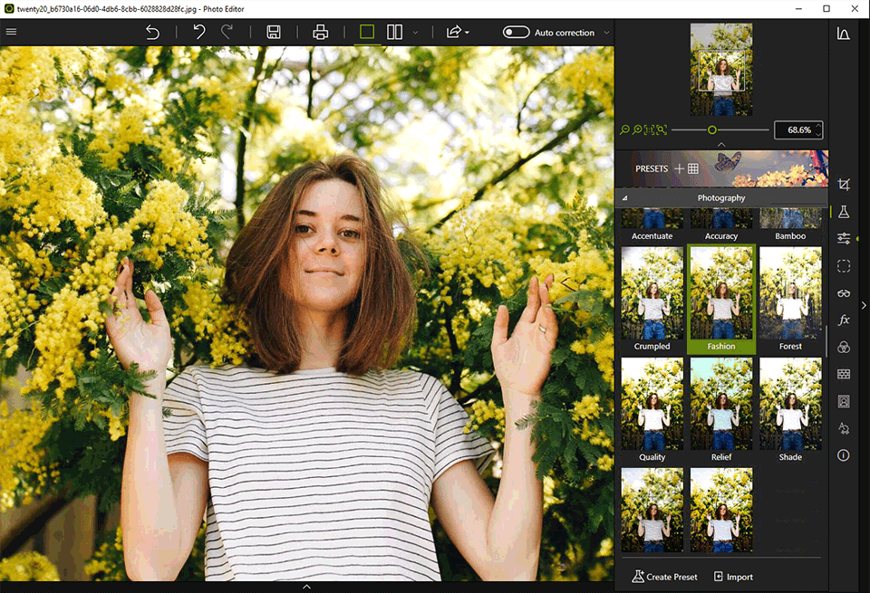 inpixio pannello filmstrip