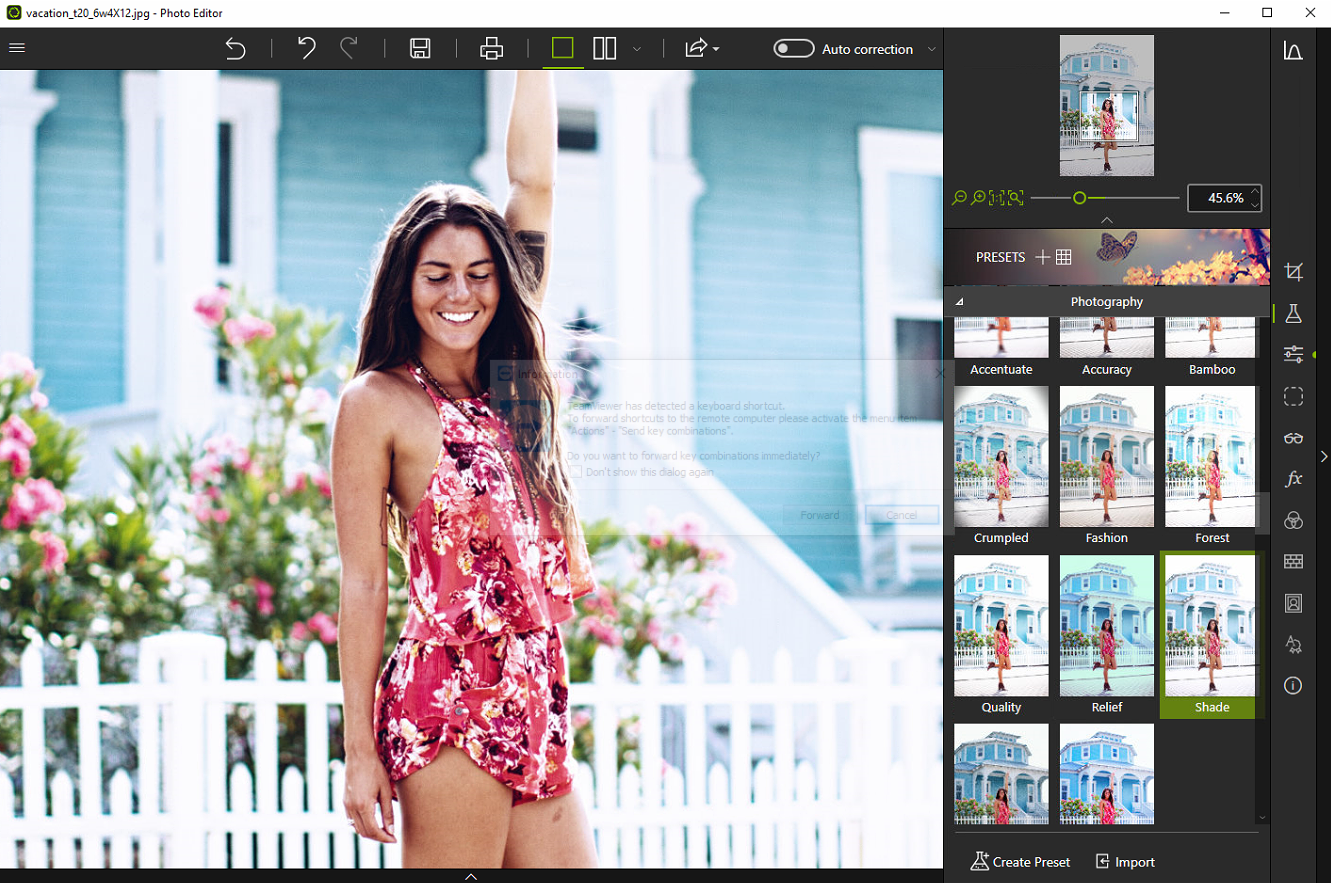 inpixio photo editor iniciou a interface
