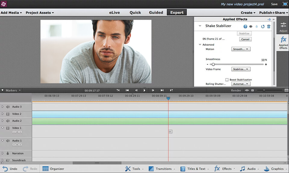 interfaz de adobe elements