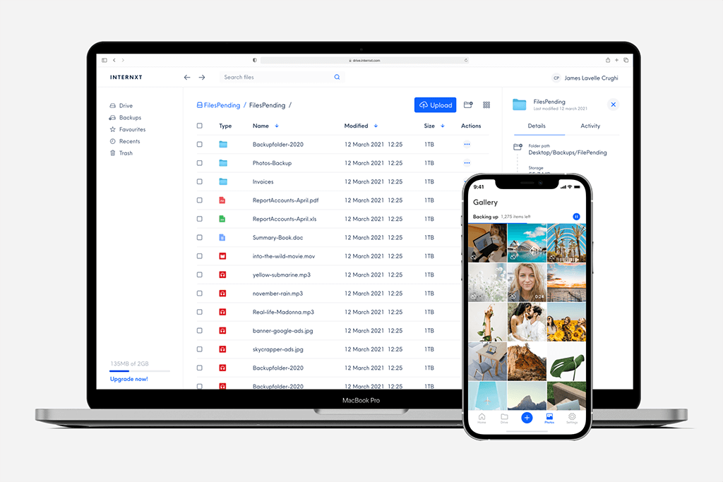 internxt onedrive alternative interface