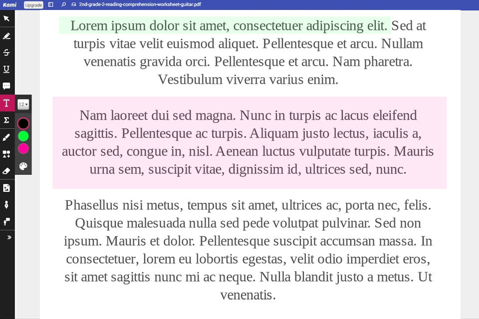 kami for chromebook interface