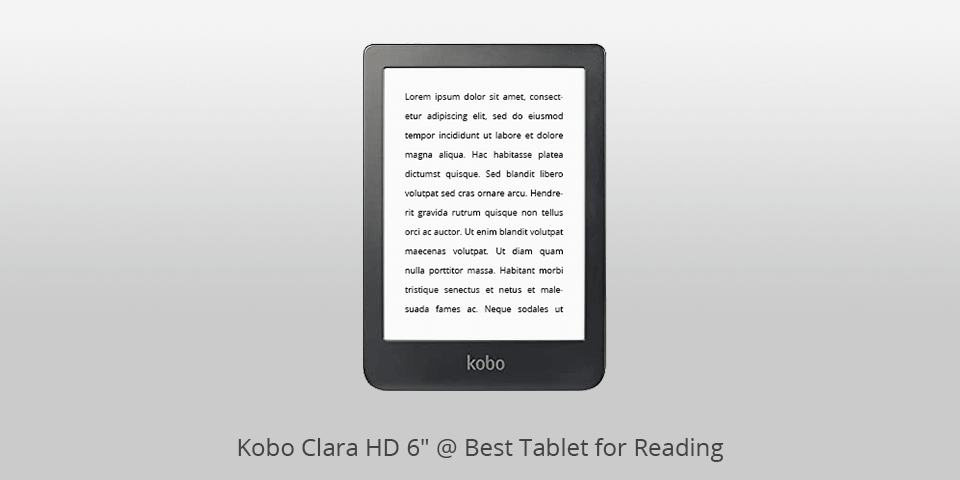 comfortable e-book reader with touchscreen
