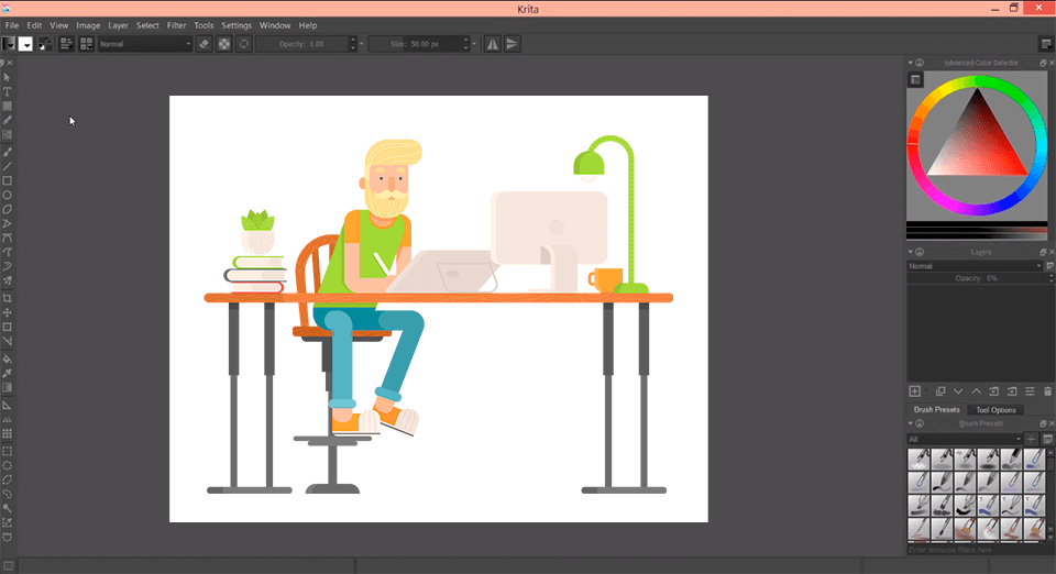 krita program interface