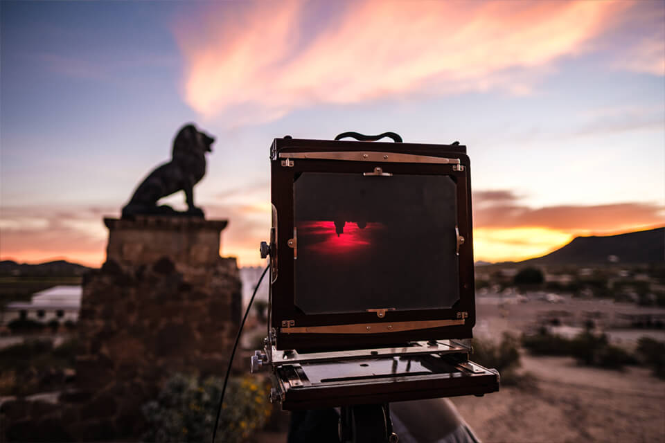 shooting film in process