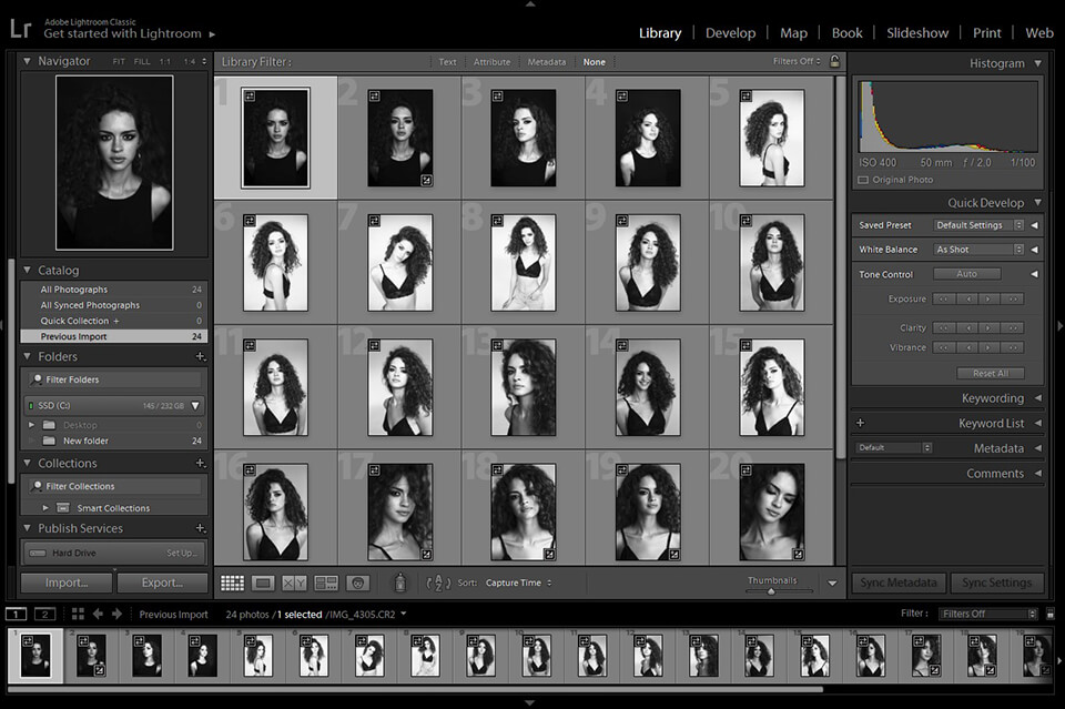 lightroom catalog interface