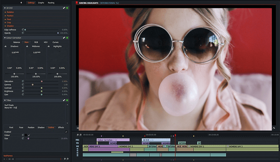 lightworks mp4 editor interface