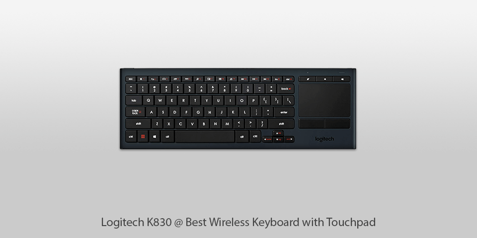 wireless keyboard with touchpad logitech k830