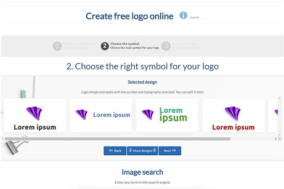 Logosea無料のlogoメーカーインターフェース