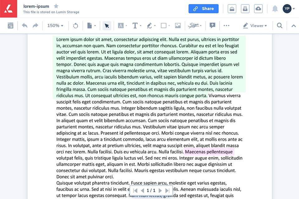 lumin for chromebook interface