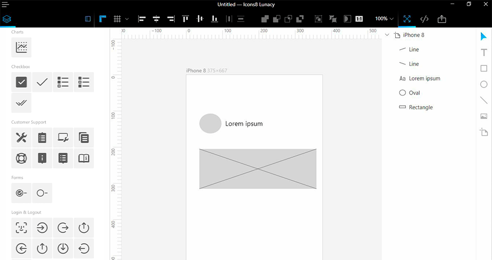 lunacy icons8 apps interface