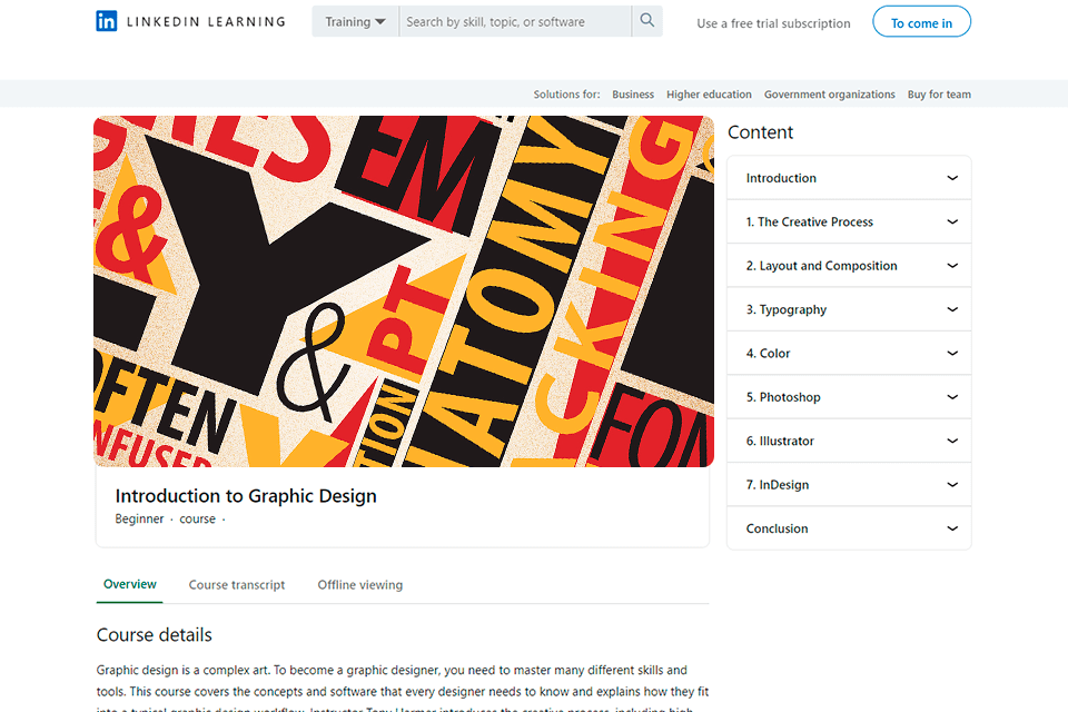 lynda free online graphic design course